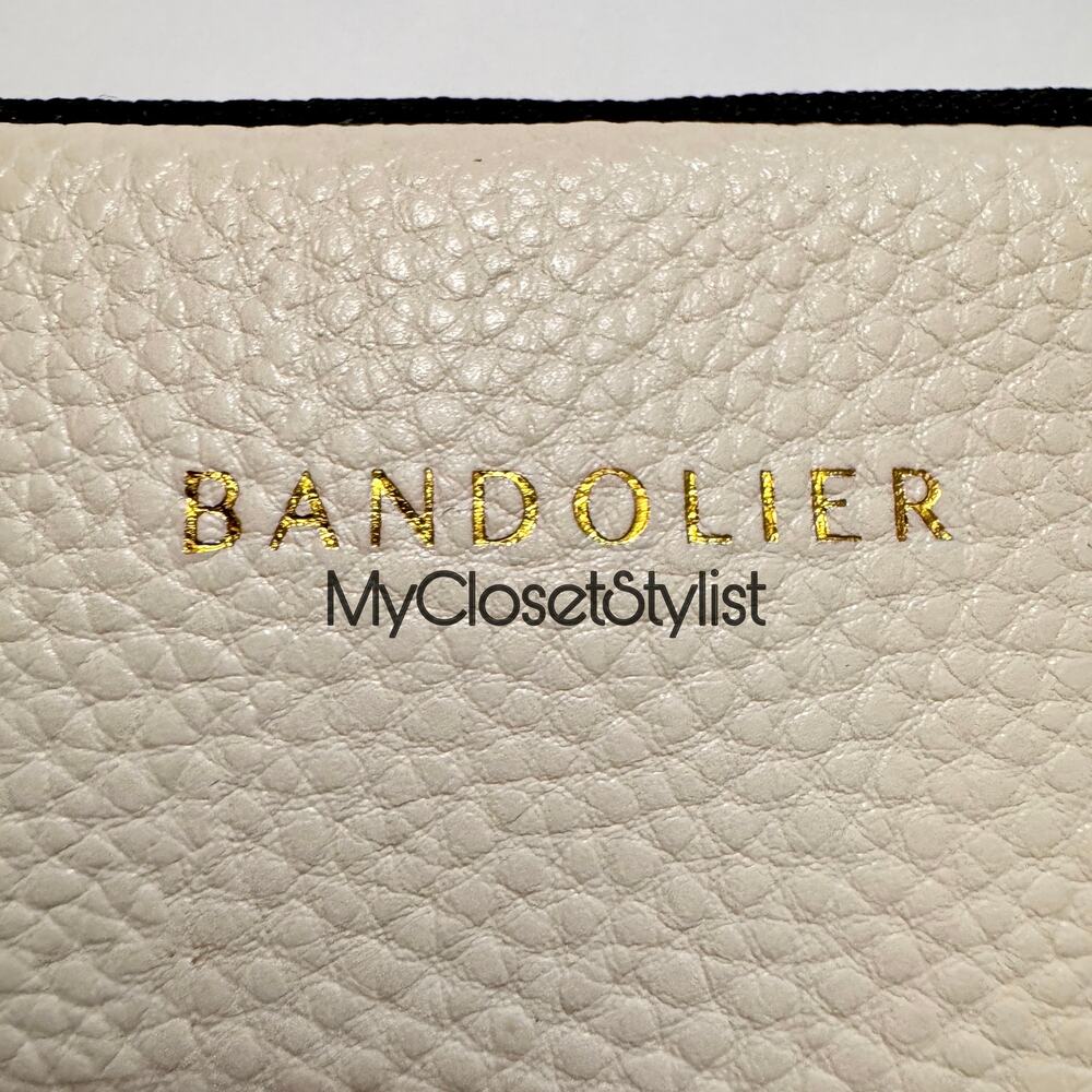 NEW! Bandolier Cream Ivory Crossbody Purse Case Strap SET! Expanded Zipper Pouch - Picture 5 of 7